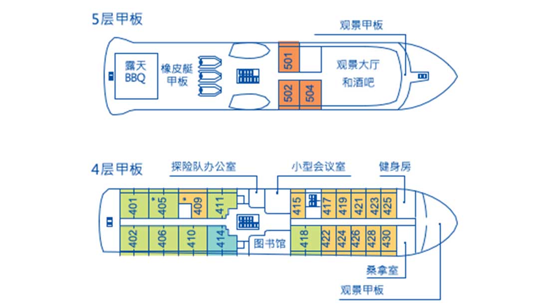 麦哲伦探索号Magellan Explorer甲板示意图